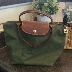Longchamp small, small handles green